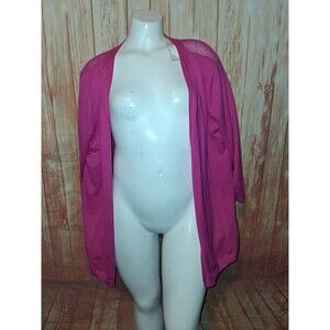 CJ Banks Pink 3/4 Sleeve Wrap Sz 1X